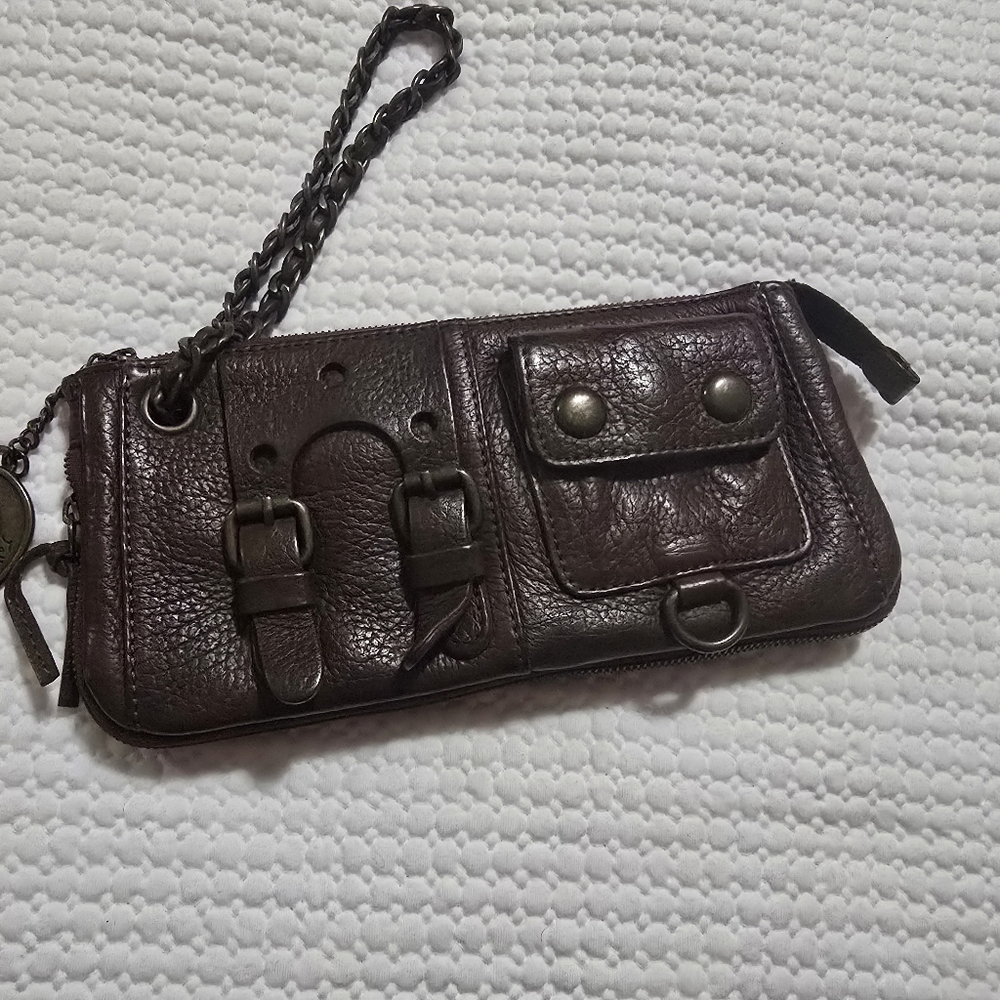 Vintage Betsey Johnson Leather Wristlet